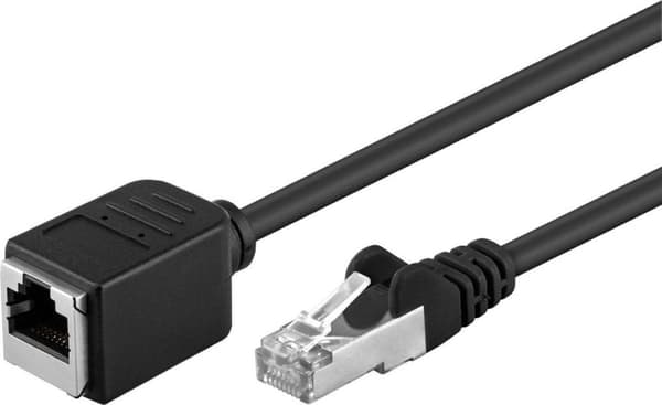 FTP netværk forlængerkabel sort - CAT5e - 3 meter