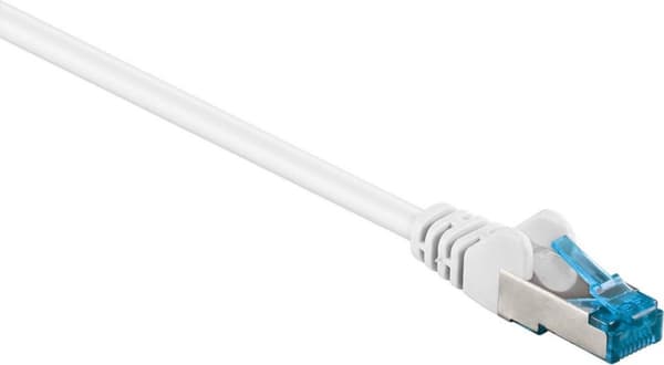 S/FTP CAT6a 10 Gigabit nätverkskabel / vit - LSZH - 2 meter