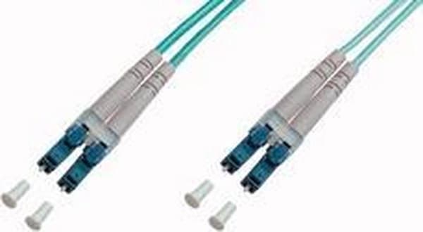 Telegärtner L00875A0003 Fiberoptisk optisk fiber Anslutningskabel [1x LC-kontakt - 1x LC-kontakt] 50/125 µ Multimode OM3 1