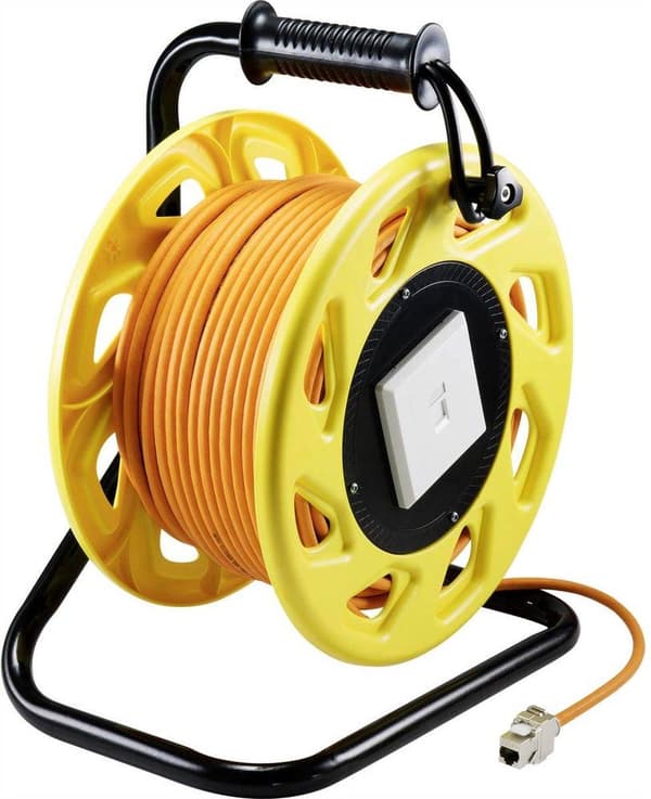 Renkforce RJ45 netværksforlængerkabel CAT 7a 50,00 m Orange Rund
