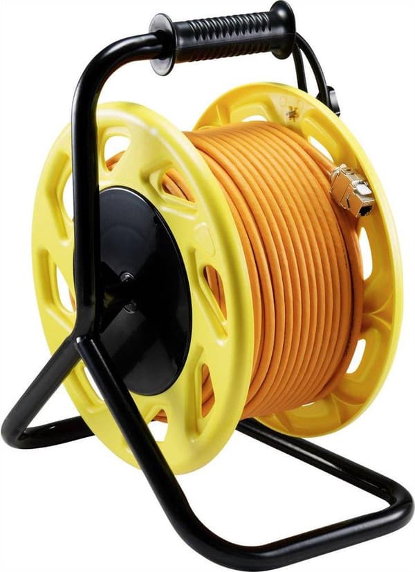 Renkforce RJ45 netværksforlængerkabel CAT 7a 50,00 m Orange Rund