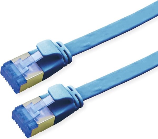 VALUE patchkabel Cat.6A (Klasse EA) FTP, ekstra fladt, blåt, 2 m (21.99.2152)