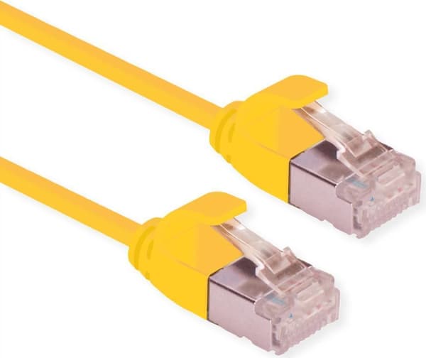 ROLINE U/FTP DataCenter Patch -kaapeli Cat.6A (luokka EA), LSOH, ohut, keltainen, 3 m (21.15.3326)