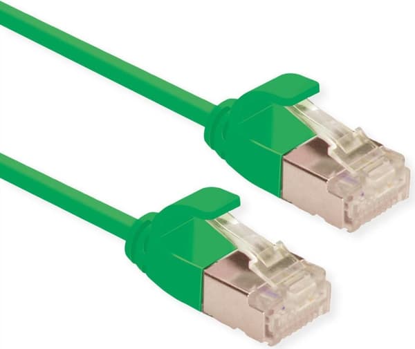 ROLINE U/FTP DataCenter patchkabel Cat.6A (Klasse EA), LSOH, slank, grøn, 5 m (21.15.3337)