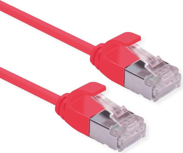 ROLINE U/FTP DataCenter Patch -kaapeli Cat.6A (luokka EA), LSOH, ohut, punainen, 5 m (21.15.3317)