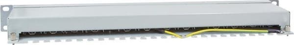 LogiLink Patchpanel 19" Einbau Kat.6 STP 24 Port, grå