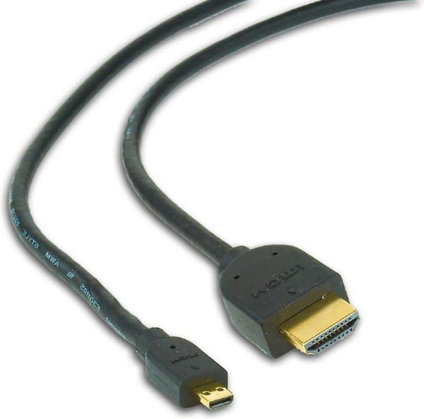 Micro HDMI - HDMI-kaapeli - versio 2.0 (4K 60Hz) - kullattu / musta - 1 metri