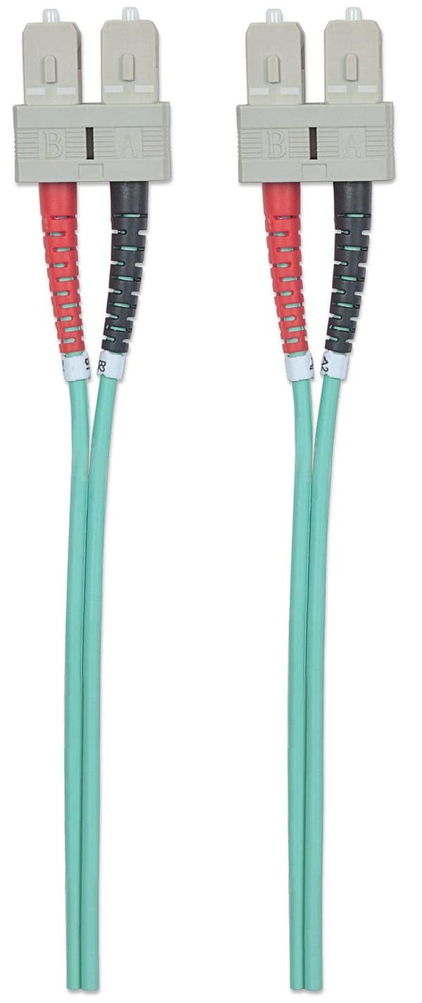 Intellinet 751100 Fiberoptisk kabel 3 m OM3 SC Aqua