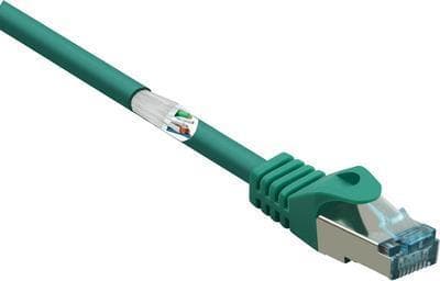 RF-5224646 RJ45 netværkskabel patchkabel CAT 6a S/FTP 10,00 m grøn med (RF-5224646)