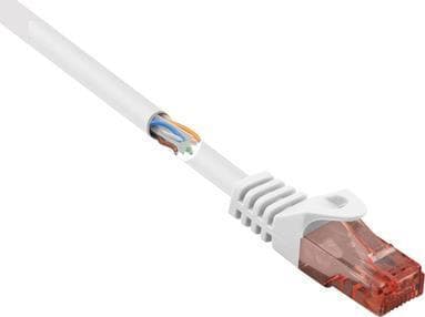 RF-5044026 RJ45-verkkokaapelin patch-kaapeli CAT 6 U/UTP 10,00 m valkoinen (RF-5044026)