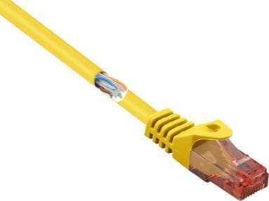 RF-5128866 RJ45 netværkskabel patchkabel CAT 6 U/UTP 2,00 m gul med (RF-5128866)