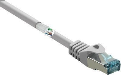 Renkforce RF-5047490 RJ45 netværkskabel, patchkabel CAT 6a S/FTP 2,00 m grå flammehæmmende 1 stk (RF-5047490)