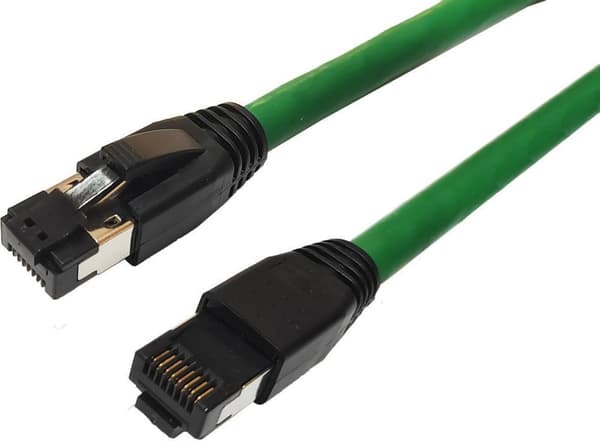 Microconnect MC-SFTP8005G. Kabellængde: 0,5 m, kabelstandard: Cat8.1, kabelafskærmning: S/FTP (S-STP), tilslutning 1: RJ-45, tilslutning 2: RJ-45, bel