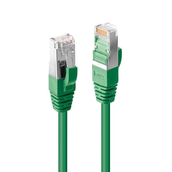 Lindy 7,5m Cat.6 S/FTP LSZH netværkskabel, grønt RJ45 stik, 250MHz, kobber, 26AWG (45955)