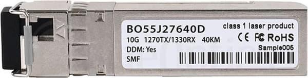 Kompatible Extreme Networks 10GB-BX40-U BlueOptics© BO55J27640D SFP+ Bidi Transceiver, LC Simplex, 10GBASE-BX-U, Singlemode Fiber, TX1270nm/RX1330nm,