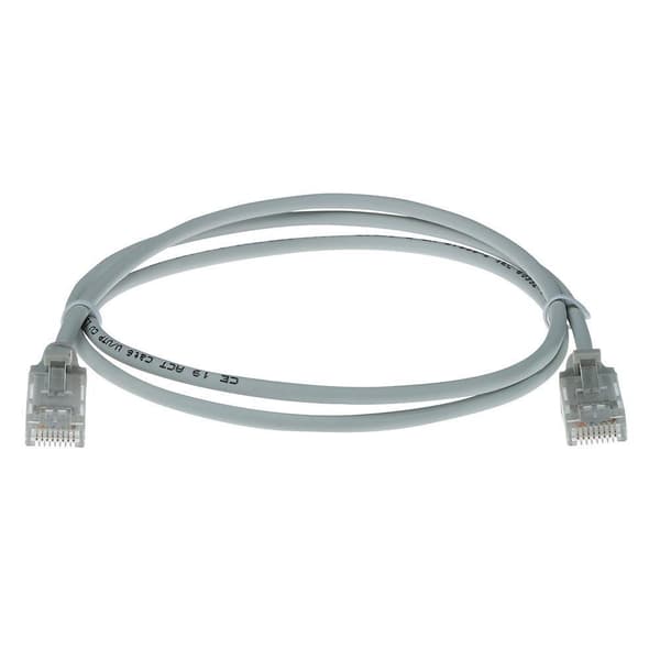 ACT Grey 10 meter LSZH U/UTP CAT6 datacenter slimline patch-kabel uden problemer med RJ45-stik (DC9010)