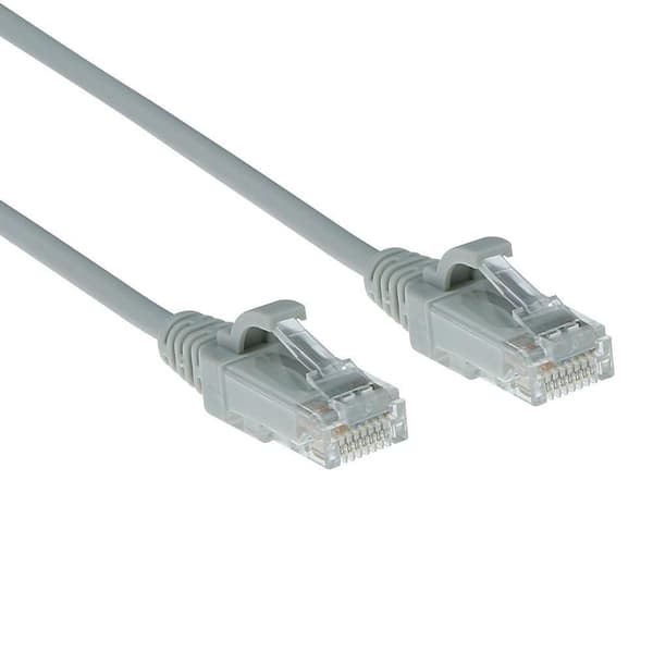 ACT Grey 10 meter LSZH U/UTP CAT6 datacenter slimline patch-kabel uden problemer med RJ45-stik (DC9010)