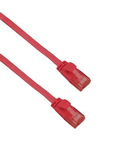 Helos Ultra Slim - Patch Cable - RJ-45 (M) RJ-45 (M) - 3m - UTP - CAT 6a - Litteä - Punainen
