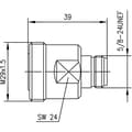 Miniatyrbillede 2 af 3: Telegärtner coax adapter 7-16 DIN fatning - N fatning J01122A0008 1 stk (J01122A0008)