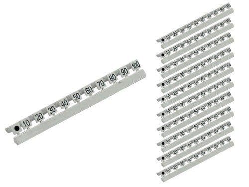 Nummermarkører til LC fiberoptisk kabel, markør 10 til 254,00 cm (100") trin på 10, sæt med 10, gode forbindelser® (GC-N0071)