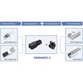 Miniatyrbillede 2 af 3: Telegärtner RJ45 stiksæt Variant 4 stik, lige poler: 8P8C J80026A0013 Sort J80026A0013 1 stk (J80026A0013)