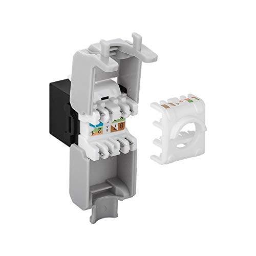 DS-IT CAT6a UTP Keystone -verkkoliitin – työkaluton – musta (DS-KC-UTP6A-TL-1)