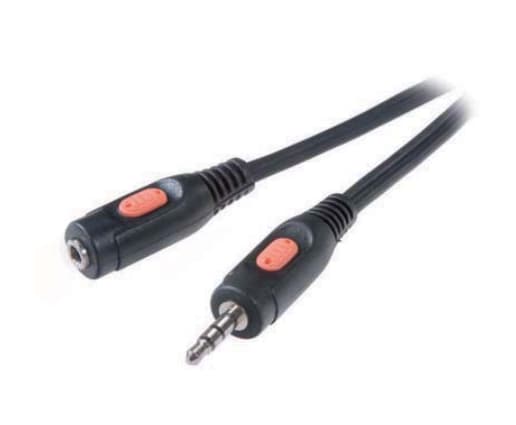 Vivanco 3.5mm Cable, 3.5mm, Hankjønn, 3.5mm, Hunkjønn, 10 m, Sort