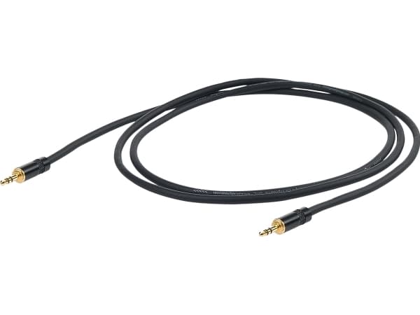 Proel CHLP175LU15, 3.5mm, Hanstik, 3.5mm, Hanstik, 1,5 m, Musta
