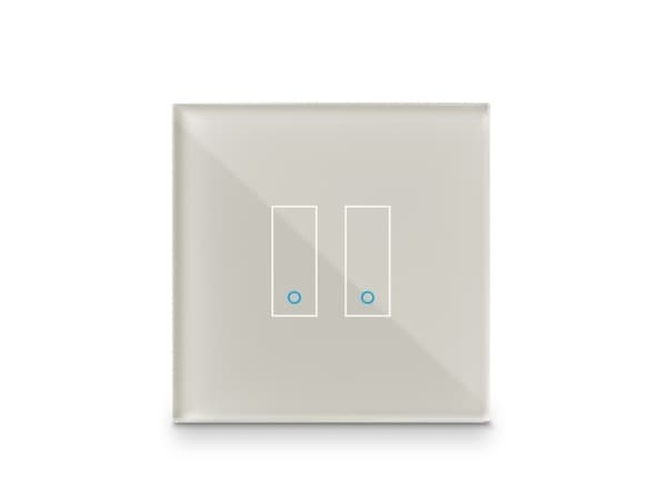Iotty Smart Switch Frontplate med dobbel knapp - Lag din egen Smart Switch - Svart