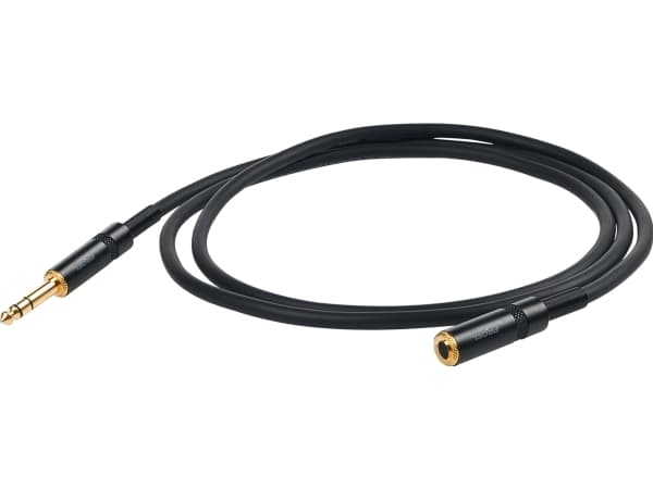 Proel CHLP190LU5, 6.35mm, Hankjønn, 6.35mm, Hunkjønn, 5 m, Svart