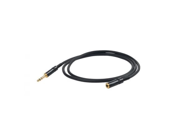 Proel CHLP190LU5, 6.35mm, Hankjønn, 6.35mm, Hunkjønn, 5 m, Svart