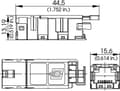 Miniatyrbillede 4 af 4: Telegärtner STX V1 RJ45 modulindsats Cat.6A fatning, lige stænger: 8P8C J80029A0000 J80029A0000 1 stk (J80029A0000)