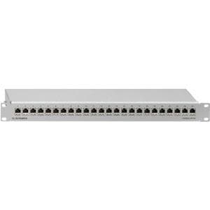 Rutenbeck PP-Cat.6A iso-24/1 - Patch Panel - RJ-45 X 24 - Lysegrå, RAL 7035 - 1U - 48,3 cm (19") (236101100) Grå