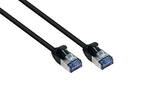 Gode forbindelser Kat. 6A Slim-Patchkabel - 0,5 m / 50 cm - U/FTP- 10 Gbit/s og 500MHz - KUPFER-Leiter CU - Halogenfrei LSZH - RNS Rastnasenschutz - d