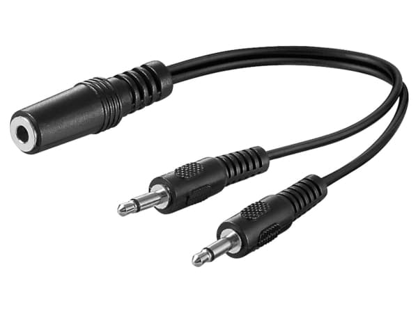 goobay AVK 325-0020 - Audioadapter - monominijakk hann til mini-phone stereo 3.5 mm hunn - 20 cm