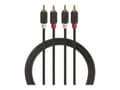 Miniatyrbild 3 av 4: Nedis - Ljudkabel - RCA hane till RCA hane - 5 m - antracit - rund