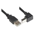 Miniatyrbild 3 av 4: Techly ICOC U-AB-10-ANG USB-kabel 1 m USB 2.0 USB A USB B Svart