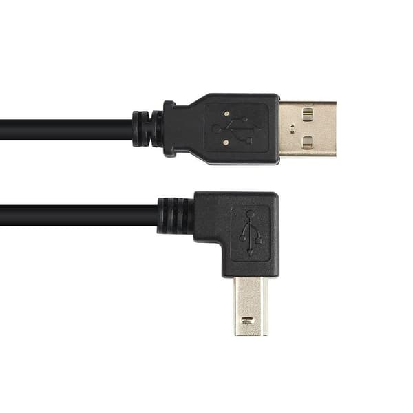 Techly ICOC U-AB-10-ANG USB-kabel 1 m USB 2.0 USB A USB B Svart