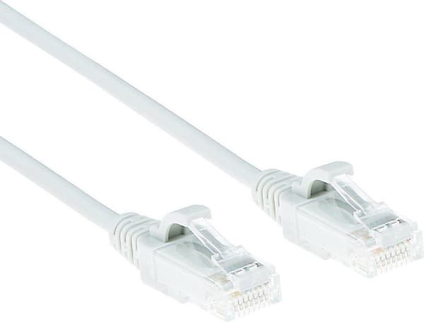 ACT Hvid 3 meter LSZH U/UTP CAT6 datacenter slimline patch-kabel snagless med RJ45-stik (DC8903)