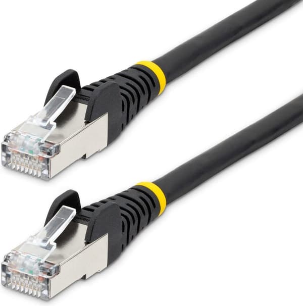 StarTech.com 3m CAT6a Ethernet-kabel - Sort - Low Smoke Zero Halogen (LSZH) - 10GbE 500MHz 100W PoE++ Snagless RJ-45 m/Strain Reliefs S/FTP Network Pa