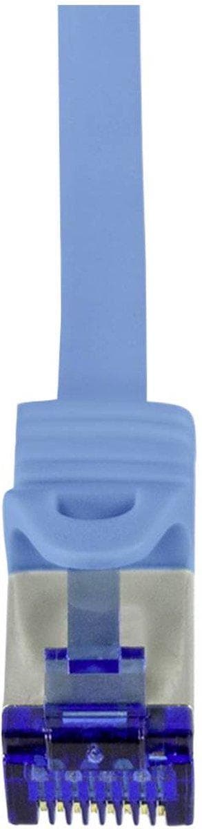 LogiLink patchkabel Ultraflex, Cat.6A, S/FTP, 15 m, blå med Cat.7 råkabel, ekstra fleksibelt & blødt kabel med - 1 stk (C6A106S)