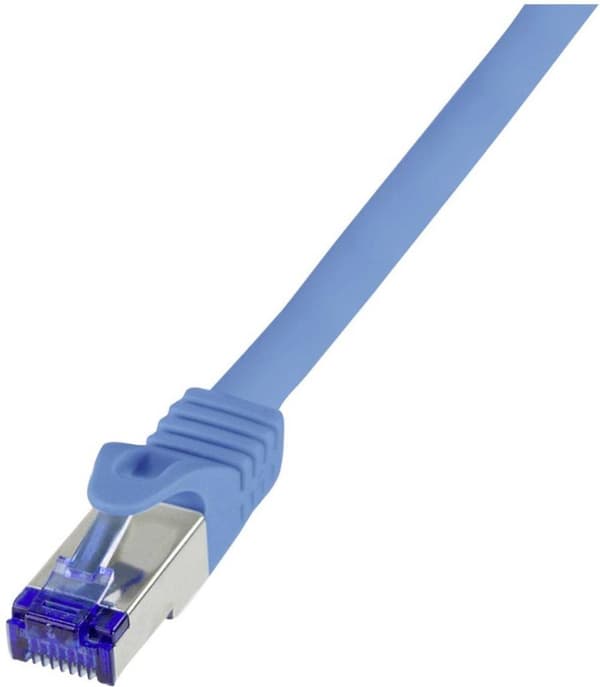 LogiLink patchkabel Ultraflex, Cat.6A, S/FTP, 15 m, blå med Cat.7 råkabel, ekstra fleksibelt & blødt kabel med - 1 stk (C6A106S)