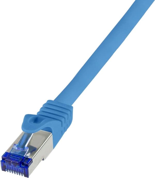 LogiLink patchkabel Ultraflex, Cat.6A, S/FTP, 2,0 m, blå med Cat.7 råkabel, ekstra fleksibelt & blødt kabel med - 1 stk (C6A056S)