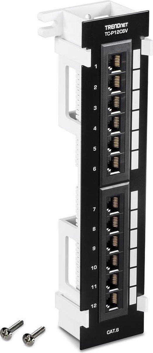 TRENDnet TC-P12C6V - Patch Panel - velegnet til vægmontering - CAT 6 - UTP - RJ-45 X 12