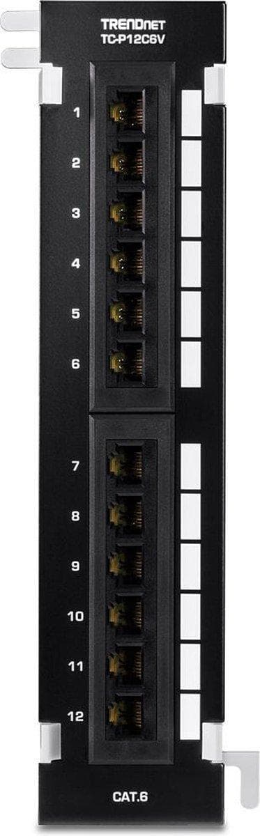 TRENDnet TC-P12C6V - Patch Panel - velegnet til vægmontering - CAT 6 - UTP - RJ-45 X 12