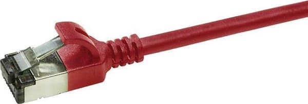 LogiLink SlimLine - Patchkabel - RJ-45 (M) til RJ-45 (M) - 1 m - STP - CAT 6a - halogenfri, støbt, uden krog, snoet - Rød, RAL 3031