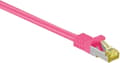 Miniatyrbillede 3 af 4: RJ45 patchkabel med Cat.7 råkabel og låsebeskyttelse (RNS®), S/FTP, PiMF, halogenfri, 600MHz, OFC, magenta, 25m, Good Connections® (8070R-250M)