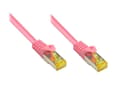 Miniatyrbillede 4 af 4: RJ45 patchkabel med Cat.7 råkabel og låsebeskyttelse (RNS®), S/FTP, PiMF, halogenfri, 600MHz, OFC, magenta, 25m, Good Connections® (8070R-250M)