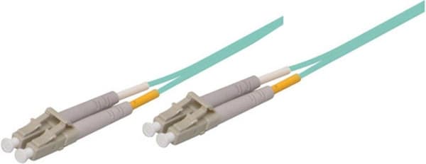 Gode forbindelser Alcasa GODE FORBINDELSER - Patch-ledning - LC Multi-Mode (M) - LC Multi-Mode (M) - 1 m - Fiberoptik - 50/125 mikron - OM3 - Turkis (