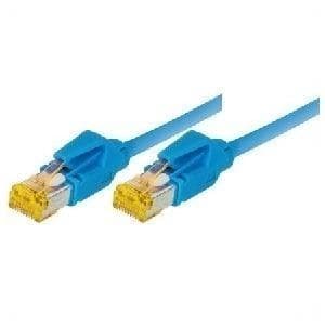 Patch-kaapeli S/FTP, PiMF, Cat 6a, sininen, 0,5 m, 10 Gigabit/s, halogeeniton, Draka-kaapelilla ja Hirose-liittimillä TM31 (aiempi nimitys S/STP) (722